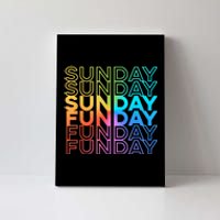 Sunday Funday Rainbow Fade Color Party Canvas