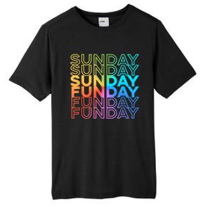 Sunday Funday Rainbow Fade Color Party Tall Fusion ChromaSoft Performance T-Shirt