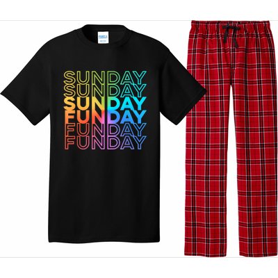 Sunday Funday Rainbow Fade Color Party Pajama Set