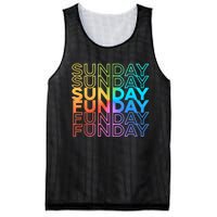 Sunday Funday Rainbow Fade Color Party Mesh Reversible Basketball Jersey Tank