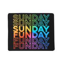 Sunday Funday Rainbow Fade Color Party Mousepad