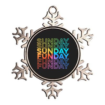 Sunday Funday Rainbow Fade Color Party Metallic Star Ornament