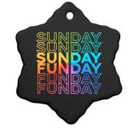 Sunday Funday Rainbow Fade Color Party Ceramic Star Ornament