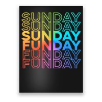 Sunday Funday Rainbow Fade Color Party Poster