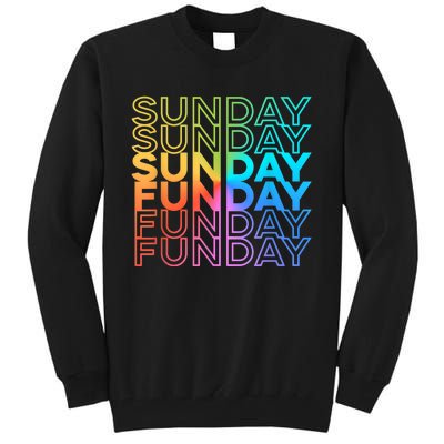 Sunday Funday Rainbow Fade Color Party Tall Sweatshirt