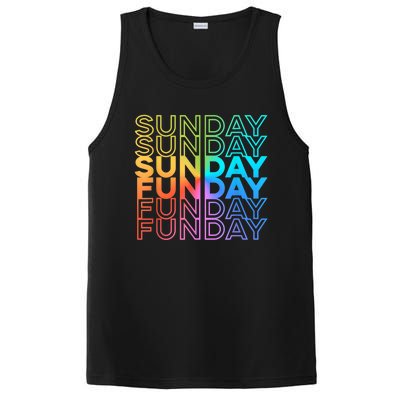 Sunday Funday Rainbow Fade Color Party PosiCharge Competitor Tank