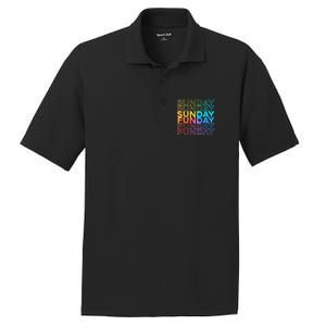 Sunday Funday Rainbow Fade Color Party PosiCharge RacerMesh Polo