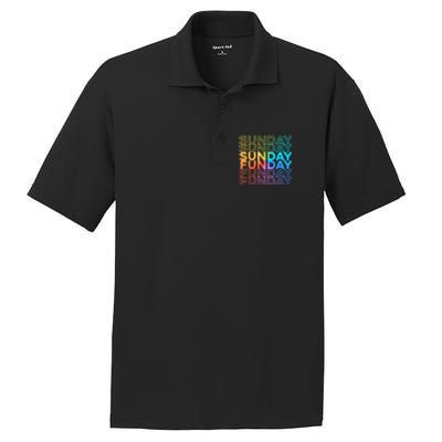 Sunday Funday Rainbow Fade Color Party PosiCharge RacerMesh Polo