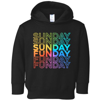 Sunday Funday Rainbow Fade Color Party Toddler Hoodie