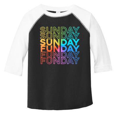 Sunday Funday Rainbow Fade Color Party Toddler Fine Jersey T-Shirt