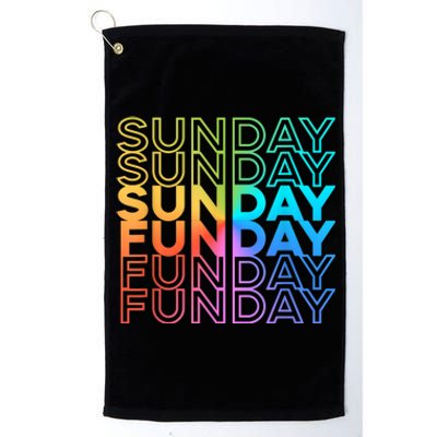 Sunday Funday Rainbow Fade Color Party Platinum Collection Golf Towel