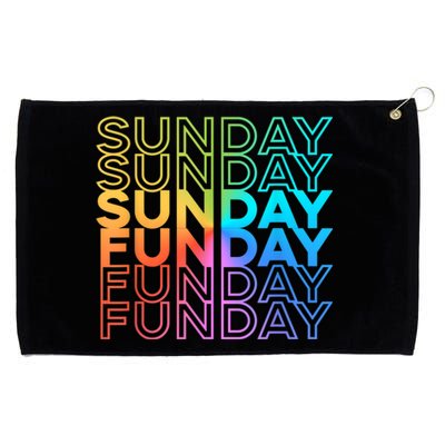 Sunday Funday Rainbow Fade Color Party Grommeted Golf Towel