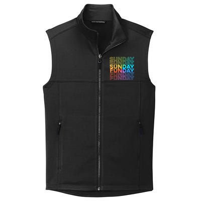 Sunday Funday Rainbow Fade Color Party Collective Smooth Fleece Vest