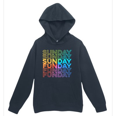 Sunday Funday Rainbow Fade Color Party Urban Pullover Hoodie