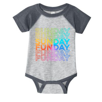 Sunday Funday Rainbow Fade Color Party Infant Baby Jersey Bodysuit