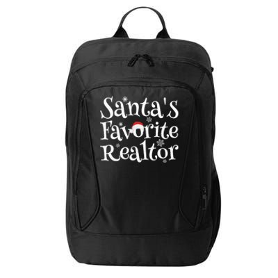 SantaS Favorite Realtor Christmas Funny Gift Funny Gift City Backpack