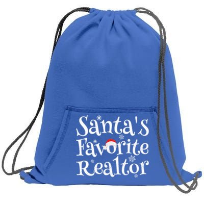 SantaS Favorite Realtor Christmas Funny Gift Funny Gift Sweatshirt Cinch Pack Bag