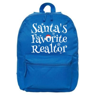 SantaS Favorite Realtor Christmas Funny Gift Funny Gift 16 in Basic Backpack