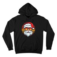 Santa Face Retro Sunglasses Christmas Xmas Hoodie