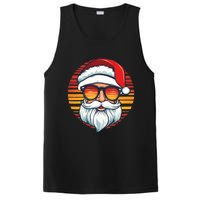 Santa Face Retro Sunglasses Christmas Xmas PosiCharge Competitor Tank