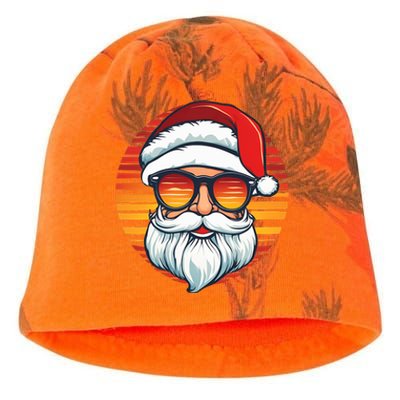 Santa Face Retro Sunglasses Christmas Xmas Kati - Camo Knit Beanie