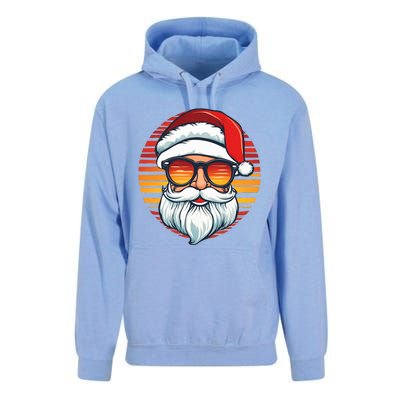 Santa Face Retro Sunglasses Christmas Xmas Unisex Surf Hoodie