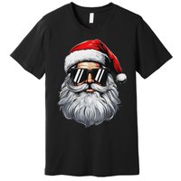 Santa Face Retro Sunglasses Christmas S For Premium T-Shirt