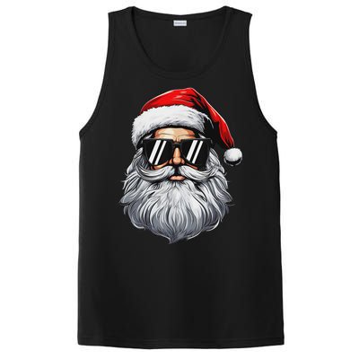 Santa Face Retro Sunglasses Christmas S For PosiCharge Competitor Tank