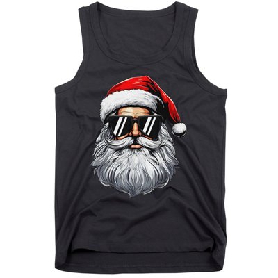 Santa Face Retro Sunglasses Christmas S For Tank Top