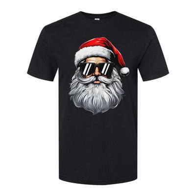 Santa Face Retro Sunglasses Christmas S For Softstyle CVC T-Shirt