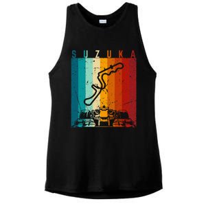 Suzuka Formula Racing Track Circuit Fan Ladies PosiCharge Tri-Blend Wicking Tank