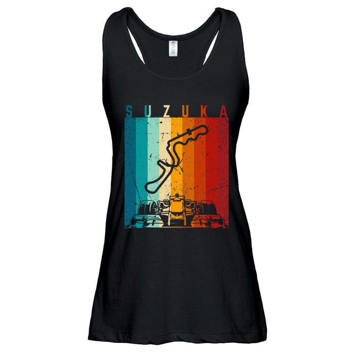 Suzuka Formula Racing Track Circuit Fan Ladies Essential Flowy Tank