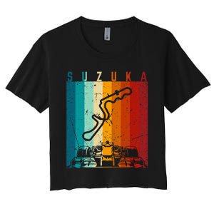 Suzuka Formula Racing Track Circuit Fan Women's Crop Top Tee