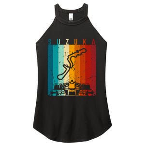 Suzuka Formula Racing Track Circuit Fan Women's Perfect Tri Rocker Tank