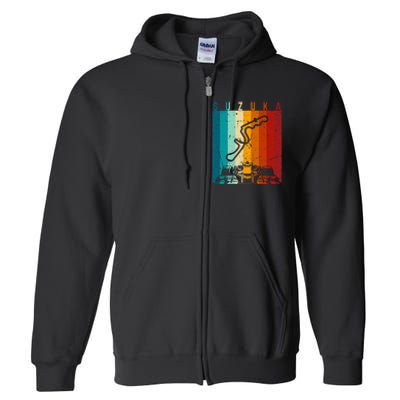 Suzuka Formula Racing Track Circuit Fan Full Zip Hoodie