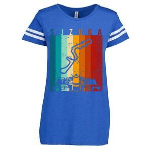 Suzuka Formula Racing Track Circuit Fan Enza Ladies Jersey Football T-Shirt