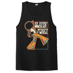 Slayin Funky Retro 1970s Afro Disco Soul Music PosiCharge Competitor Tank