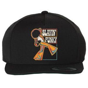 Slayin Funky Retro 1970s Afro Disco Soul Music Wool Snapback Cap