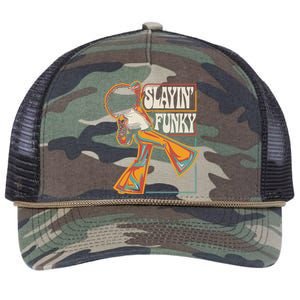 Slayin Funky Retro 1970s Afro Disco Soul Music Retro Rope Trucker Hat Cap