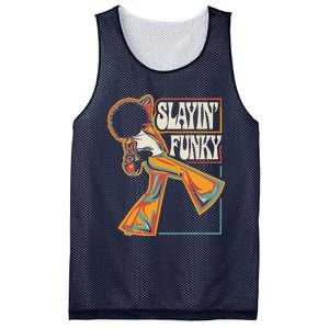 Slayin Funky Retro 1970s Afro Disco Soul Music Mesh Reversible Basketball Jersey Tank