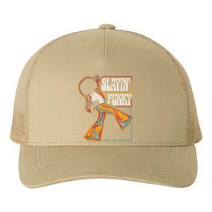 Slayin Funky Retro 1970s Afro Disco Soul Music Yupoong Adult 5-Panel Trucker Hat