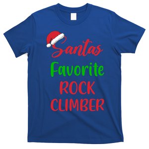 SantaS Favorite Rock Climber Christmas Climbing Great Gift T-Shirt