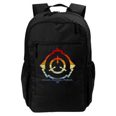 Scp Foundation Retro Vintage Sunset Secure Contain Protect Daily Commute Backpack