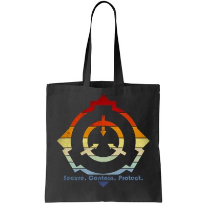 Scp Foundation Retro Vintage Sunset Secure Contain Protect Tote Bag