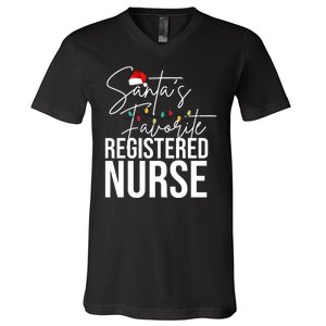 Santa's Favorite Register Nurse V-Neck T-Shirt