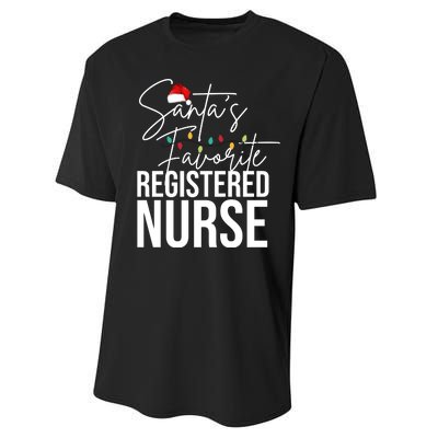 Santa's Favorite Register Nurse Performance Sprint T-Shirt