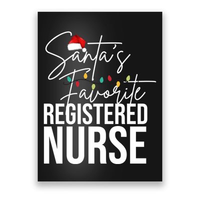 Santa's Favorite Register Nurse Poster