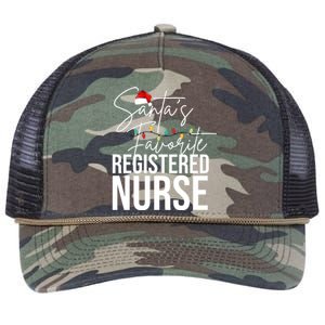 Santa's Favorite Register Nurse Retro Rope Trucker Hat Cap