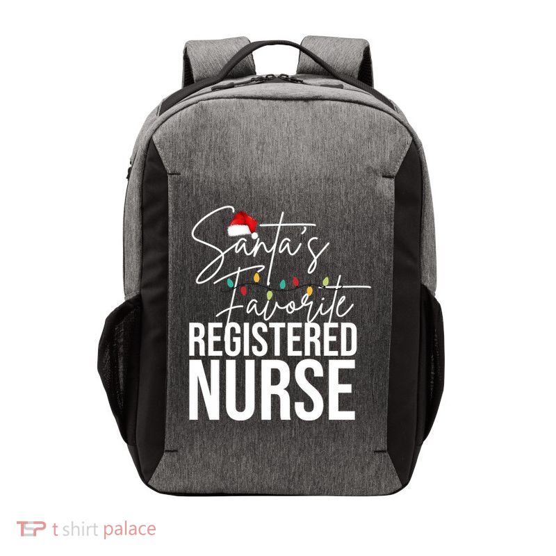 Santa's Favorite Register Nurse Vector Backpack