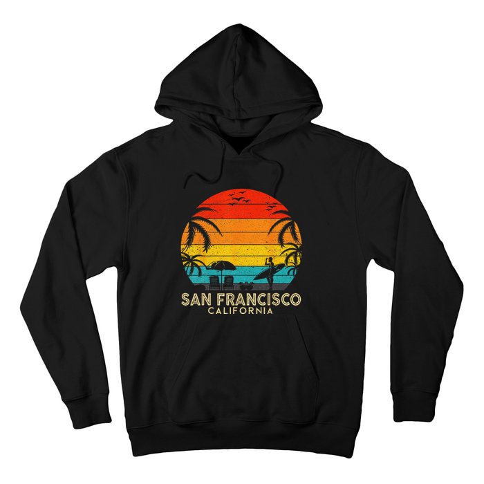 San Francisco Retro Sunset California Summer Lover Beach Hoodie